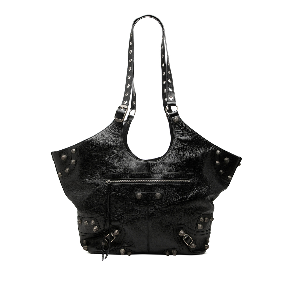 Pre-Loved Balenciaga Large Arena Lambskin Motocross Le Cagole Carry All Tote